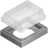 AT4115 - Dust Cover - Snap-in or Bushing Mount - for Square or Rectangular