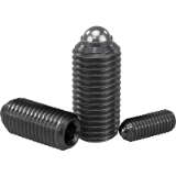 03030 inch - Spring plungers with hexagon socket and ball, steel
