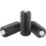 03050_inch - Spring plungers with hexagon socket and thrust pin in POM, steel