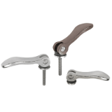 04232 inch - Cam levers internal and external thread, stainless steel