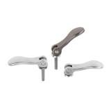 04232 inch - Cam levers, stainless steel with internal or external thread; thrust washer stainless steel