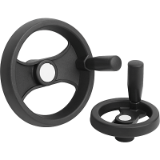 06255 inch - Handwheels 2-spoke  plastic, with revolving grip