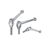 06441 inch - Clamping levers external thread, stainless steel