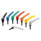 06460 inch - Clamping levers with protective cap external thread