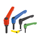 06610 inch - Clamping levers with plastic handle external thread