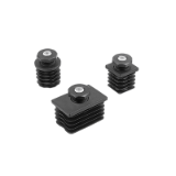 27799-10 - Adjustment plugs, plastic with non-slip inserts for round and square tubes