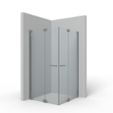 APREJO folding 4-part corner entry - Corner entry with folding door