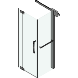 APREJO FLEX side panel with swing door on fixed panel - Side panel
