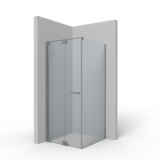 APREJO 2-part folding door with side panel - Folding door with side panel