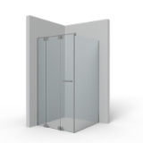 APREJO folding door on fixed panel with side panel - Folding door with side panel