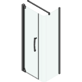 APREJO CURVE 1-part swing door with side panel - Swing doors with side panel