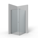 FEROX 1-part swing door without fixed panel with side panel - Swing door with side panel