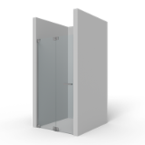 APREJO 2-part folding door in alcove - Folding door with side panel