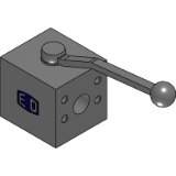 KH-B2V-S EO - Ball valve with SAE Flange connection (block 3000/6000)