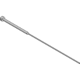 EES-3CP - Nitrided shoulder ejector pin cylindrical head in inches