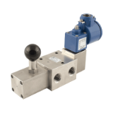 SS1232CA#14L - Solenoid valves 3/2 with self-locking manual reset
