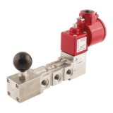 SS14520B#14L - Solenoid valves 5/2 with self-locking manual reset
