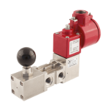 SS1432CB#15L - Solenoid valves 3/2 with self-locking manual reset inverted
