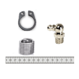 Buckling ring, thread sleeve, steel ball, oil nozzle and scale