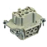Connector with 6 contacts - 500V Screw termination with wire protection - Female insert