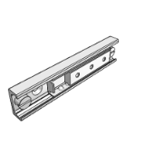SN - Guía lineal de acero, pistas de rodadura templadas, varios cursores (carga máx. 122000 N, longitud máx. 2000 mm)