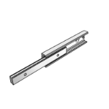 ASN - Steel telescopic rail, partial extension 50%, hardened raceways, high loads (max load 88494 N, max closed length 1970 mm)