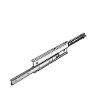 DSB - Steel telescopic rail, full extension 100%, hardened raceways, locking system (max load 9816 N, max closed length 1970 mm)