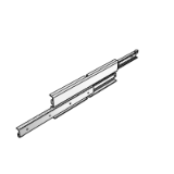 DSD - Steel telescopic rail, full extension 100%, hardened raceways, double stroke (max load 38018 N, max closed length 1970 mm)