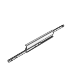 LTF - Steel telescopic rail, full extension, double stroke, high rigidity (max load 1296 N, max closed length 1010 mm)