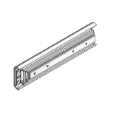 H1C75 - Steel telescopic rail, over extension up to 150%, double stroke, optionals available (max load 1350 N, max closed length 1500 mm)