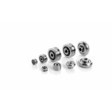 Double row ball bearing rollers for O-RAIL linear guide rail