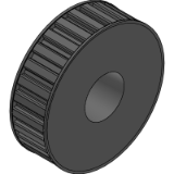 L 075 - 3/8” (9,525 mm) - Timing belt pulleys for taper bushes