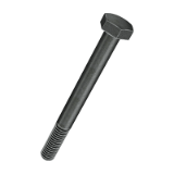 DIN 960 (ISO 8765) - FN 8101 - 8.8, schwarz - Hexagon set screws with shank, metric fine thread