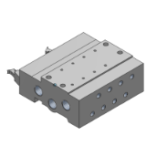 SS5X3-41P - Base mounted bar manifold/individual wiring/Flat Cable