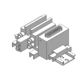 VV5Q05_F - Stahlschieber/weichdichtender Schieber-Flanschversion, interne Verdrahtung/F-Set