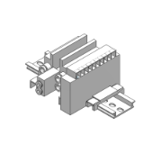 VV5Q05_T - Joint métallique/Joint élastique-Montage sur embase, Embrochable/kit T