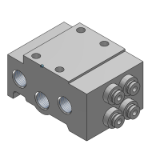VV5QZ-5-C - Electroválvula de 5 vías / Montaje en placa base / Kit de conectores