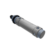 C76_ST/CD76_ST - Air Cylinder: Standard/Non-rotating Type, Single Acting, Spring Return/Extended