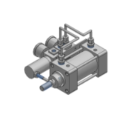 C95P - ISO-Zylinder/Standard: doppelwirkend mit Stellungsregler ISO 6431 / VDMA 24562