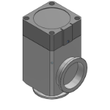 XLF - Válvula en ángulo para alto vacío en aluminio / Normalmente cerrada / Junta tórica