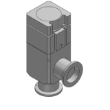 XLAQ - Aluminum One-Touch Connection And Release High Vacuum Angle Valve/Normally Closed/Bellows Seal