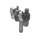 IDG_A_UNIT-X017 - 高分子膜式空气干燥器 组合型: 减压阀微雾分离器一体型