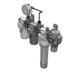 IDG_A_UNIT-X032 - 高分子膜式空气干燥器 组合型: 带压差计