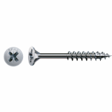 Stainless steel screw, partial thread, flat countersunk head, cross recess Z, 4CUT, stainless steel A2 - Stainless steel screw, partial thread, flat countersunk head, cross recess Z, 4CUT, stainless steel A2