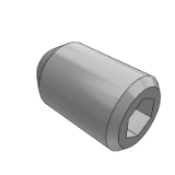 CCCSB - Steel ball roller (for ball upward) Stainless steel, resin, cutting type Screw fixed type