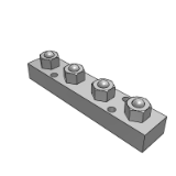 CCUHL - Ball roller/unit (roller upward) Stainless steel and resin cutting type Hexagon bolt type