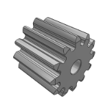CFAHB,CFAHBB,CFAKB,CFAKBB - Gear / rack spur gear pressure angle 20 ° Modulus 2.5-A-shape
