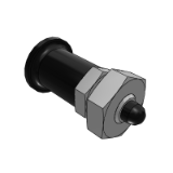 DCPSAN,DCSKN,DCRAN,DCPRN - Knob plunger-short threaded part-aluminum alloy knob