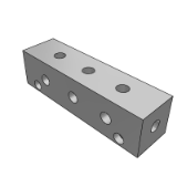 FCUN - Manifold block - hydraulic/air pressure manifold block - transverse through hole-L type