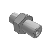 FDPF,FDPFS - Fittings for oil and water pressure -PT · PF double external thread - Straight pipe type female fittings